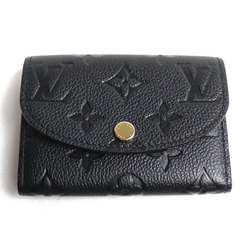 LOUIS VUITTON Louis Vuitton Porte Monnaie Rosari Bi-fold Wallet Coin Card Case Empreinte Black M81455 IC Chip Women's