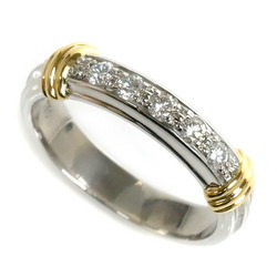 Christian Dior Pt950/K18 5PD Diamond Ring, Size 6, 3.9g, Women's