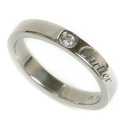CARTIER Pt950 Platinum Engraved 1P Diamond Ring B4051349 Size 9 49 4.6g Women's