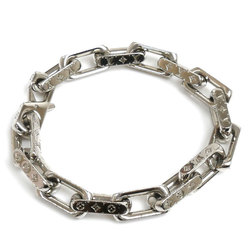 LOUIS VUITTON Louis Vuitton Metal Chain Monogram Bracelet M64224 42.9g 22cm Men's
