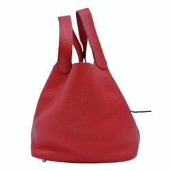 HERMES Picotin Lock PM Handbag Tote Bag Rouge Kazak Red Taurillon Clemence Leather