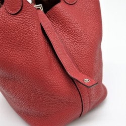 HERMES Picotin Lock PM Handbag Tote Bag Rouge Kazak Red Taurillon Clemence Leather