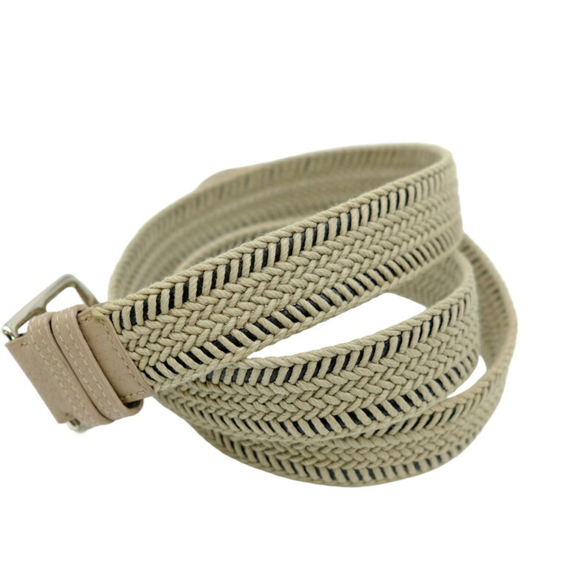 HERMES Hermes Belt Etrivière Mesh Tourtiere Grey Free Size