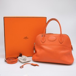 HERMES Bolide 31 Tote Bag, Handbag, Shoulder Taurillon Clemence Leather, Orange