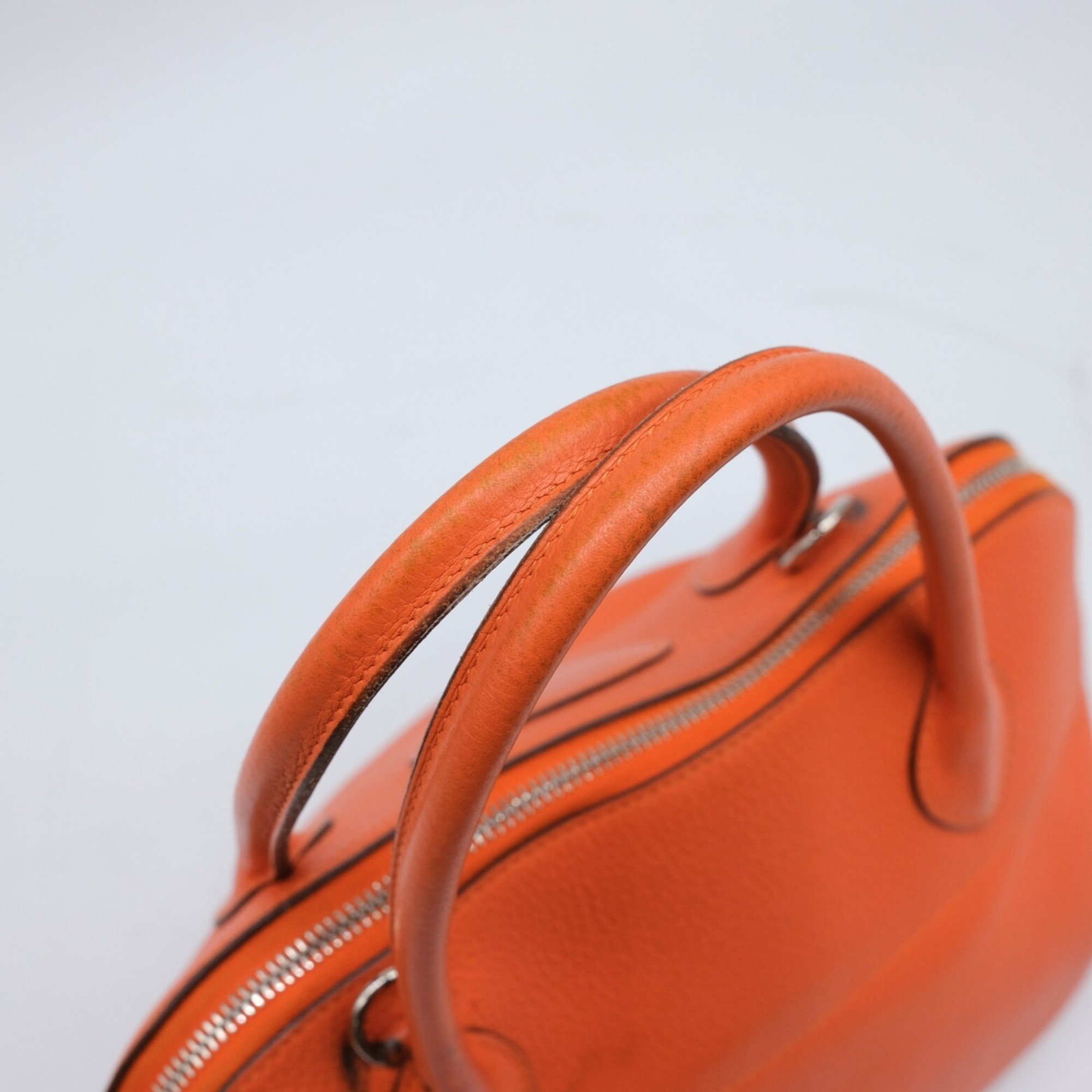 HERMES Bolide 31 Tote Bag, Handbag, Shoulder Taurillon Clemence Leather, Orange