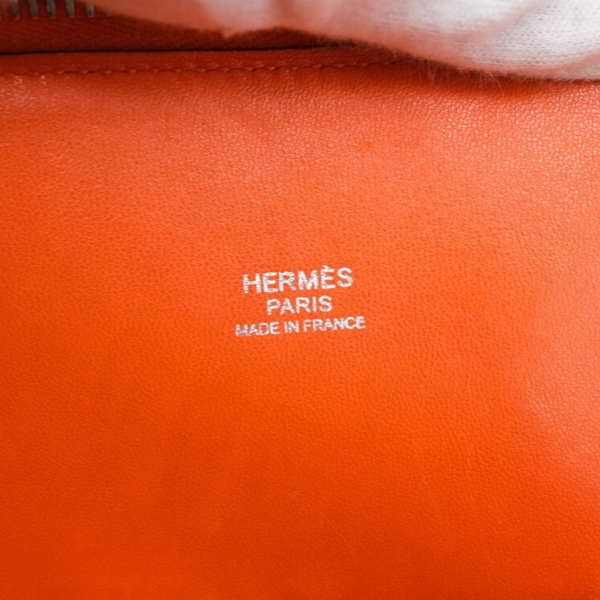 HERMES Bolide 31 Tote Bag, Handbag, Shoulder Taurillon Clemence Leather, Orange