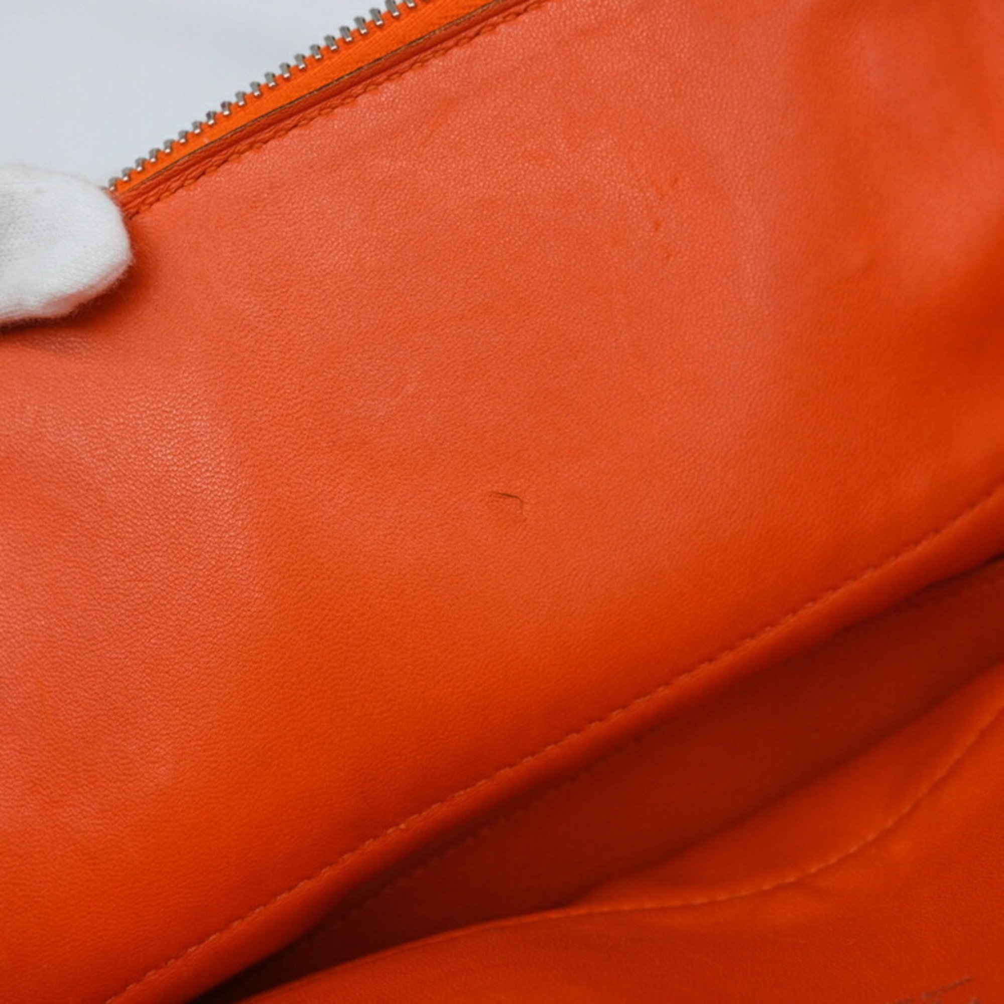 HERMES Bolide 31 Tote Bag, Handbag, Shoulder Taurillon Clemence Leather, Orange