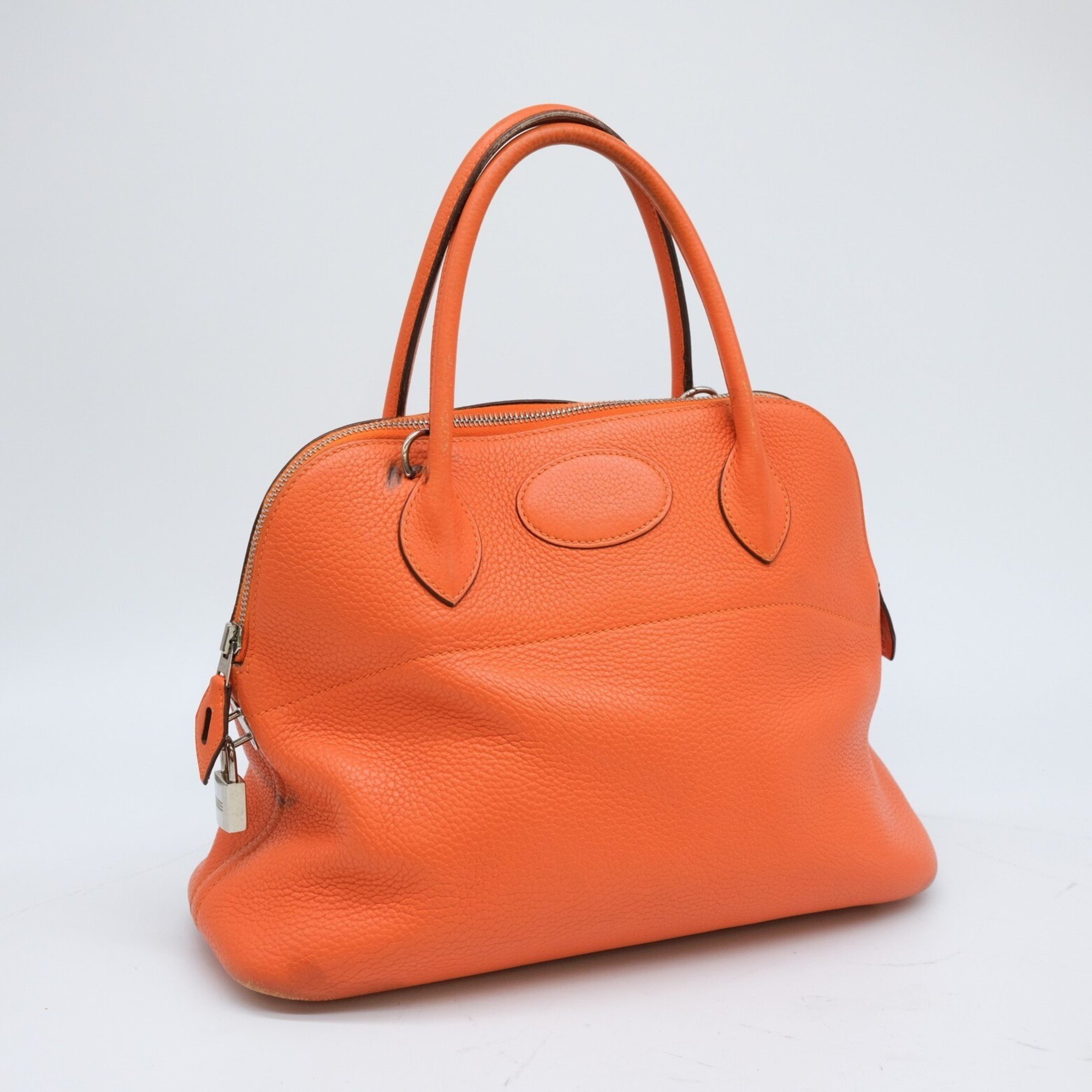 HERMES Bolide 31 Tote Bag, Handbag, Shoulder Taurillon Clemence Leather, Orange