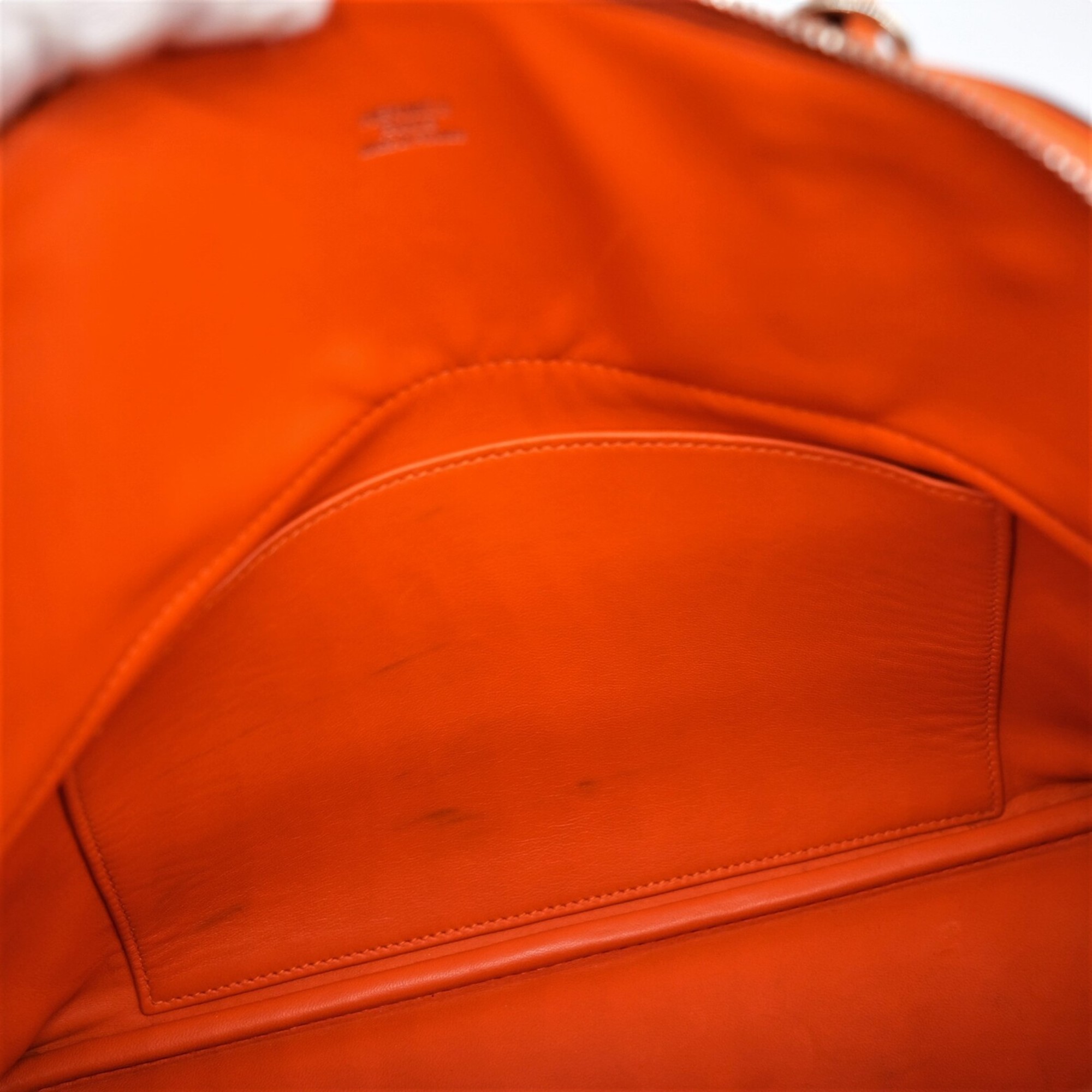 HERMES Bolide 31 Handbag Shoulder Bag Taurillon Clemence Leather Orange
