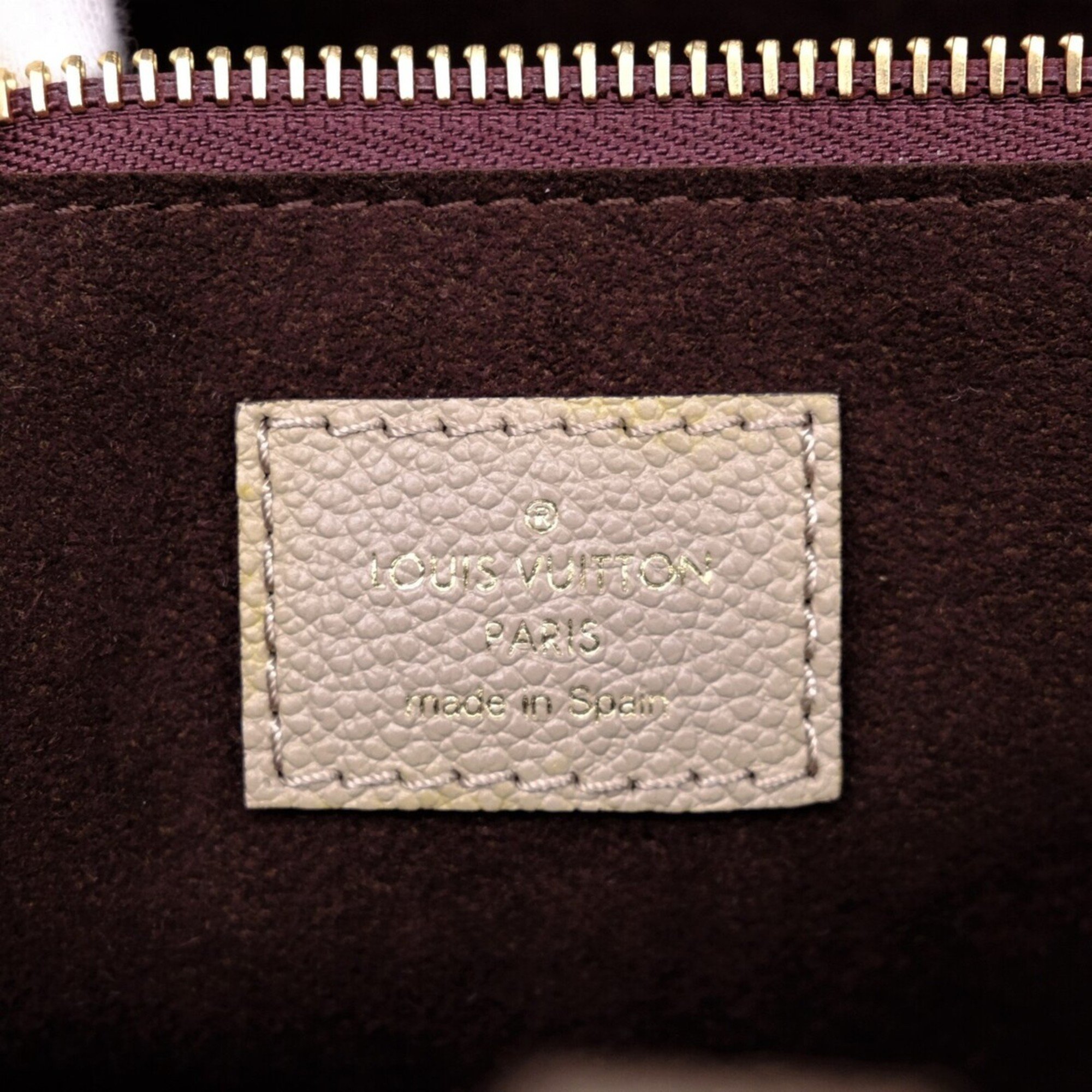 LOUIS VUITTON Louis Vuitton Monogram Empreinte Neverfull MM Tote Bag Tourterelle Beige M45686