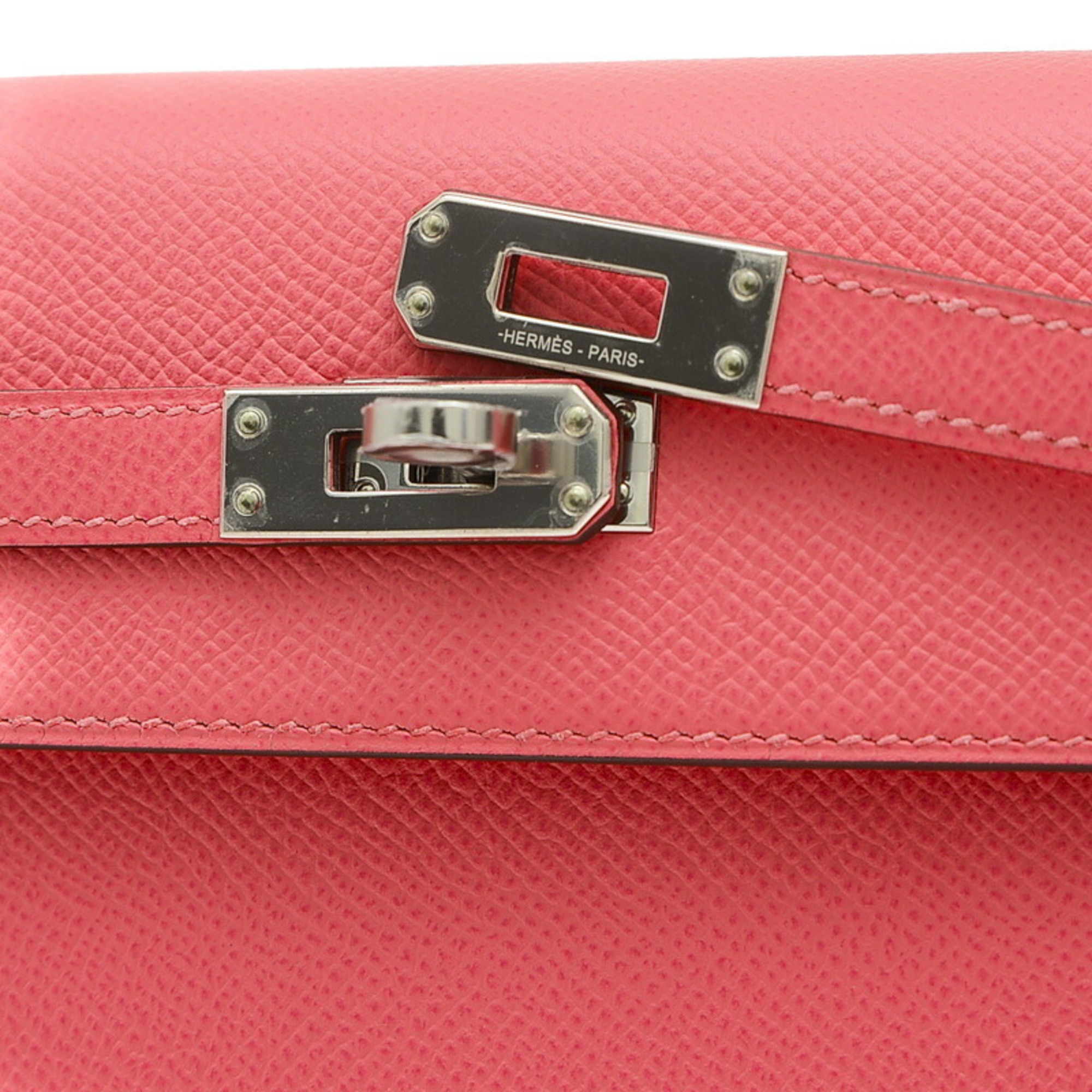 Hermes Kelly 25 Outer Stitched Handbag Epson Rose Azalee C Stamp