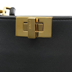 Fendi Peekaboo Essential Shoulder Bag Leather Black 8BN302