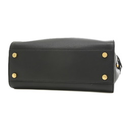 Fendi Peekaboo Essential Shoulder Bag Leather Black 8BN302