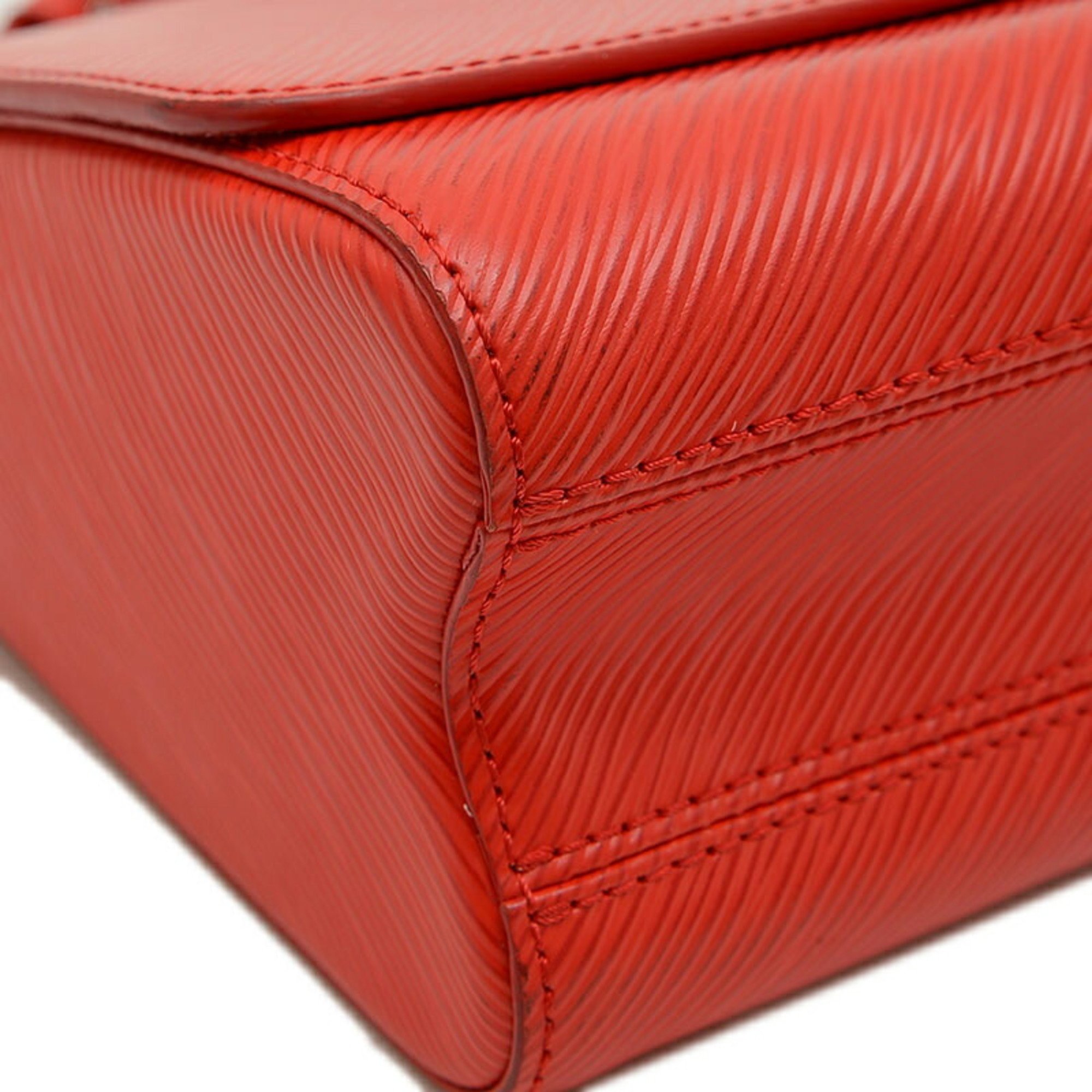 Louis Vuitton Epi Twist MM Chain Shoulder Bag Coquelicot M50523