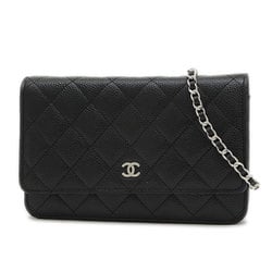 Chanel Matelasse Chain Wallet Caviar Black AP0250