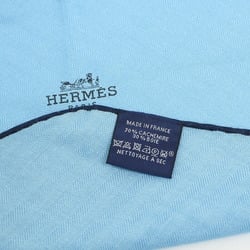 Hermes Losange Scarf Cashmere Silk Blue Years