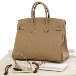 Hermes Birkin 25 handbag Togo Beige Marfa B stamp