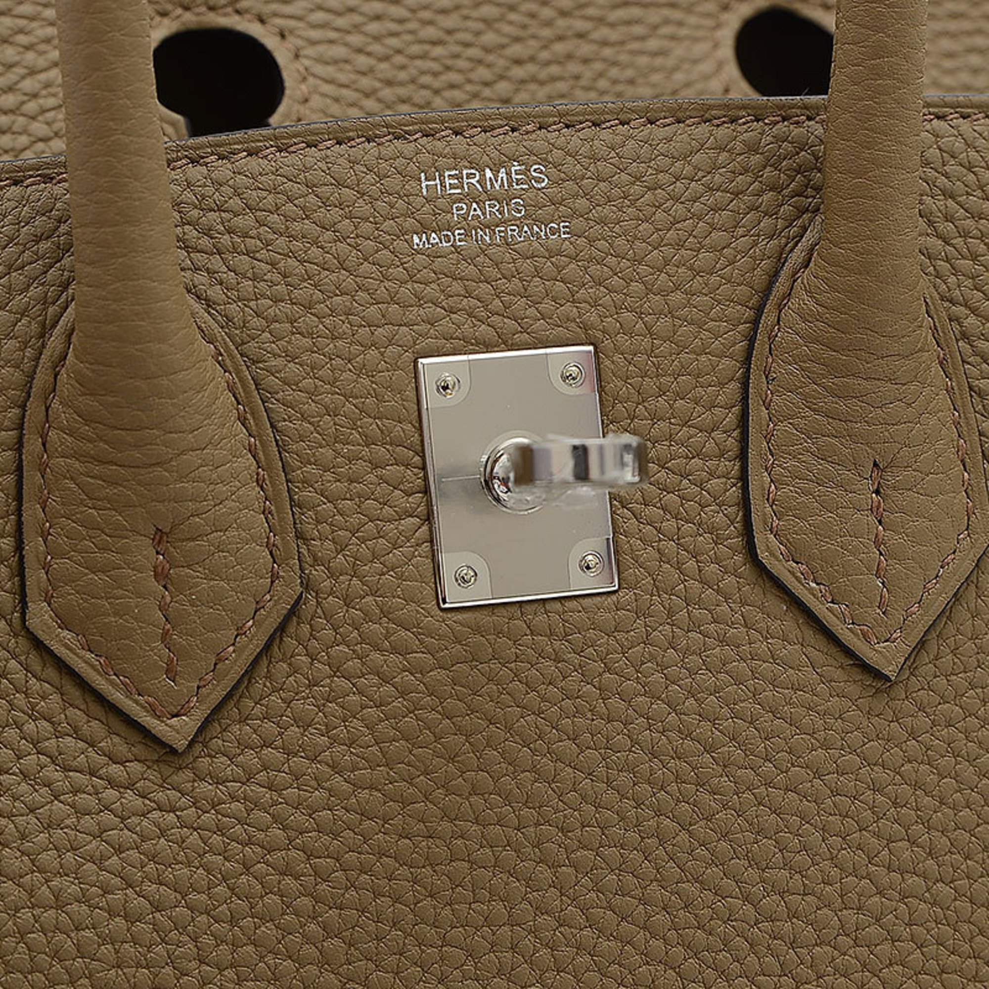 Hermes Birkin 25 handbag Togo Beige Marfa B stamp