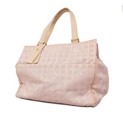 Chanel Tote Bag New Travel Nylon White Pink Women's