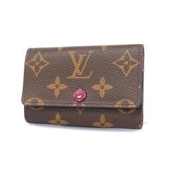 Louis Vuitton Key Case Monogram Multicle 6 M60701 Fuchsia Brown Women's