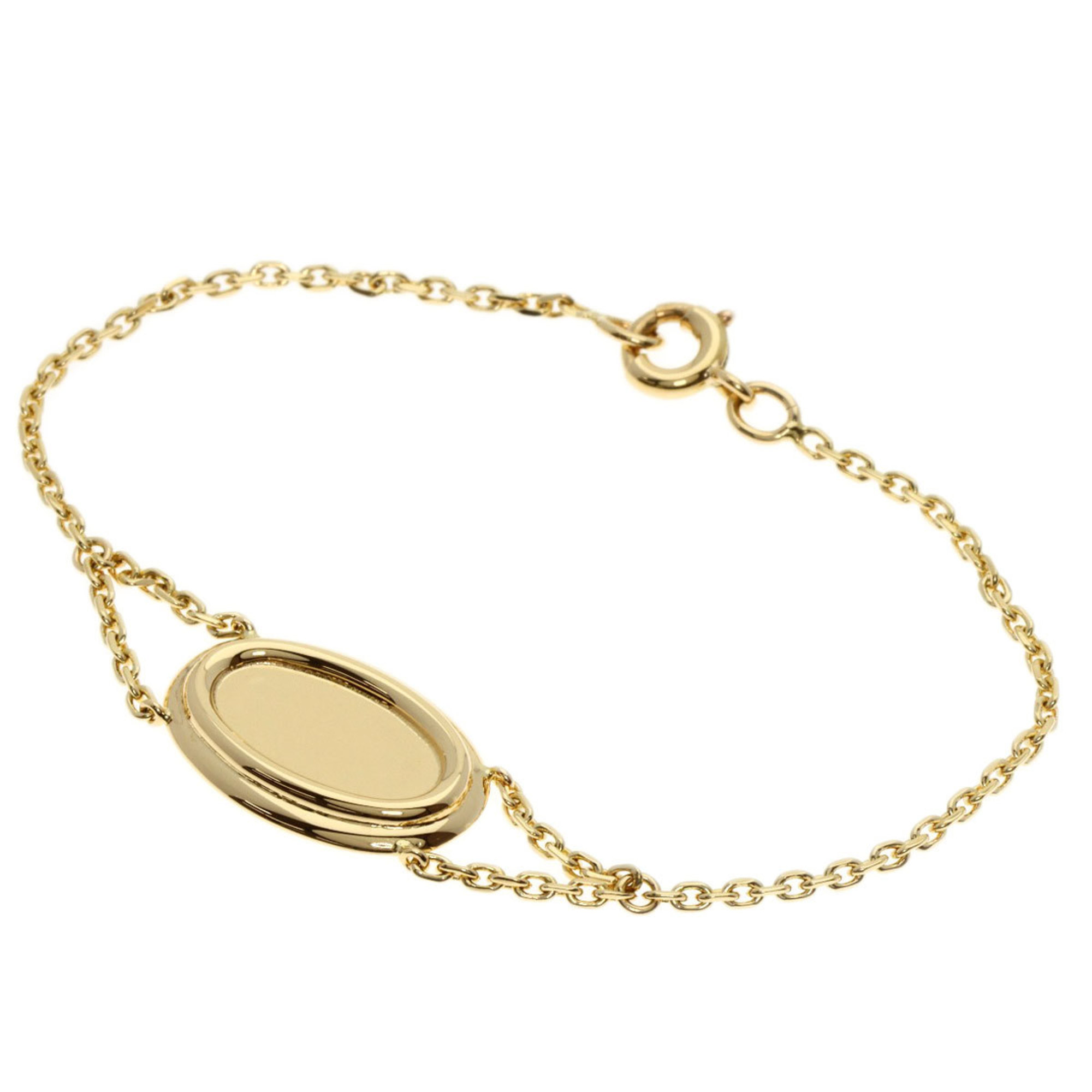 Cartier Baignoire Oval Plate Bracelet K18 Yellow Gold Women's CARTIER
