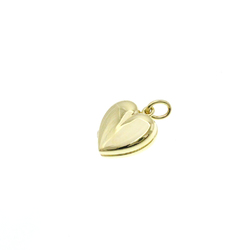 Tiffany Heart Locket Pendant Yellow Gold (18K) No Stone Men,Women Fashion Pendant Necklace (Gold)