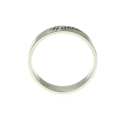 Gucci Logo Print Ring White Gold (18K) Fashion No Stone Band Ring Silver