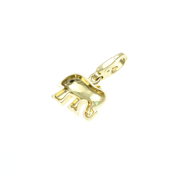 Cartier Candy Elephant Motif Charm Yellow Gold (18K) Emerald Men,Women Fashion Pendant Necklace (Gold)