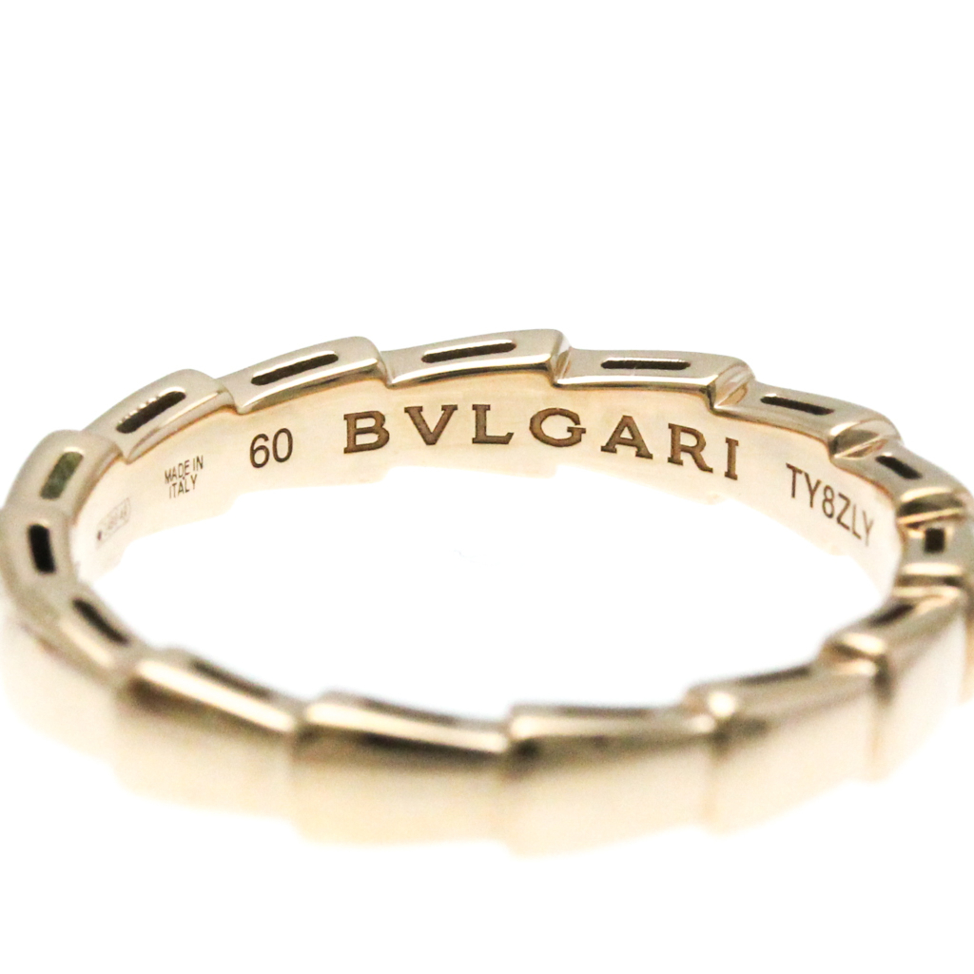 Bvlgari Serpenti Viper Ring Pink Gold (18K) Fashion No Stone Band Ring Pink Gold