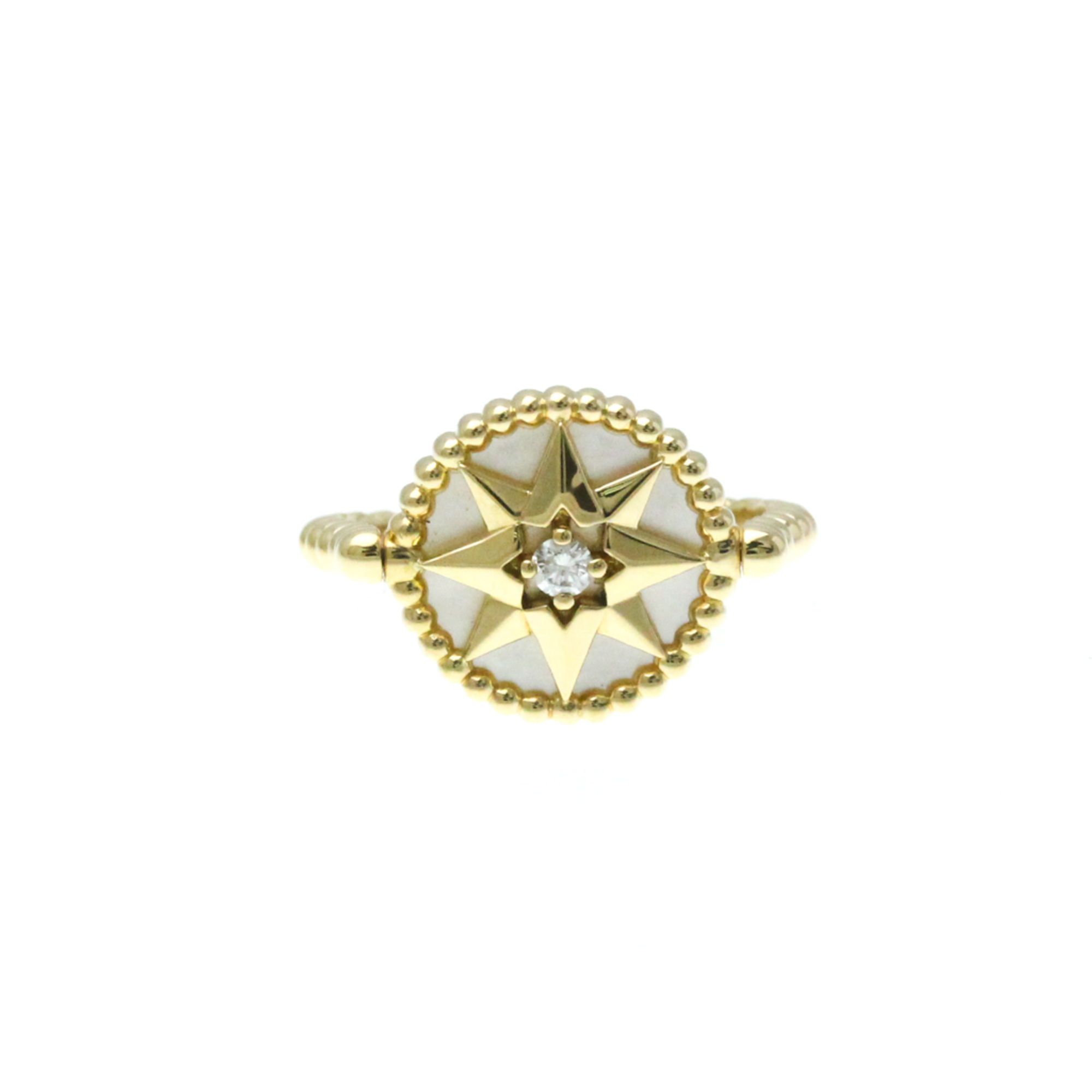 Christian Dior Rose Des Vents Diamond Shell Ring JRDV95191 Yellow Gold (18K) Fashion Diamond,Shell Band Ring Gold