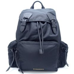 BURBERRY 4015479 Backpack Nylon x Canvas Leather Black 351168