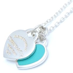 TIFFANY&Co. Tiffany Return to Double Heart Tag Necklace Blue Silver 925 291652