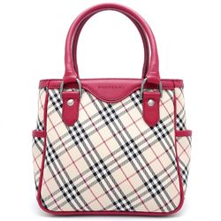 BURBERRY Handbag Nova Check Canvas x Leather Beige Red 351117