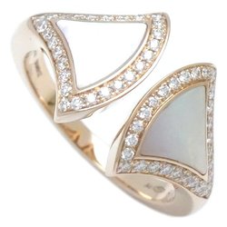 BVLGARI Diva Dream Ring Diamond Mother of Pearl #48 358927 K18PG Pink Gold 291689