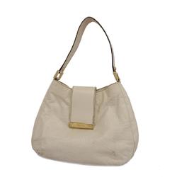 Gucci Shoulder Bag Guccissima 211934 Leather Ivory Women's