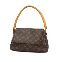 Louis Vuitton Shoulder Bag Monogram Looping M51147 Brown Ladies