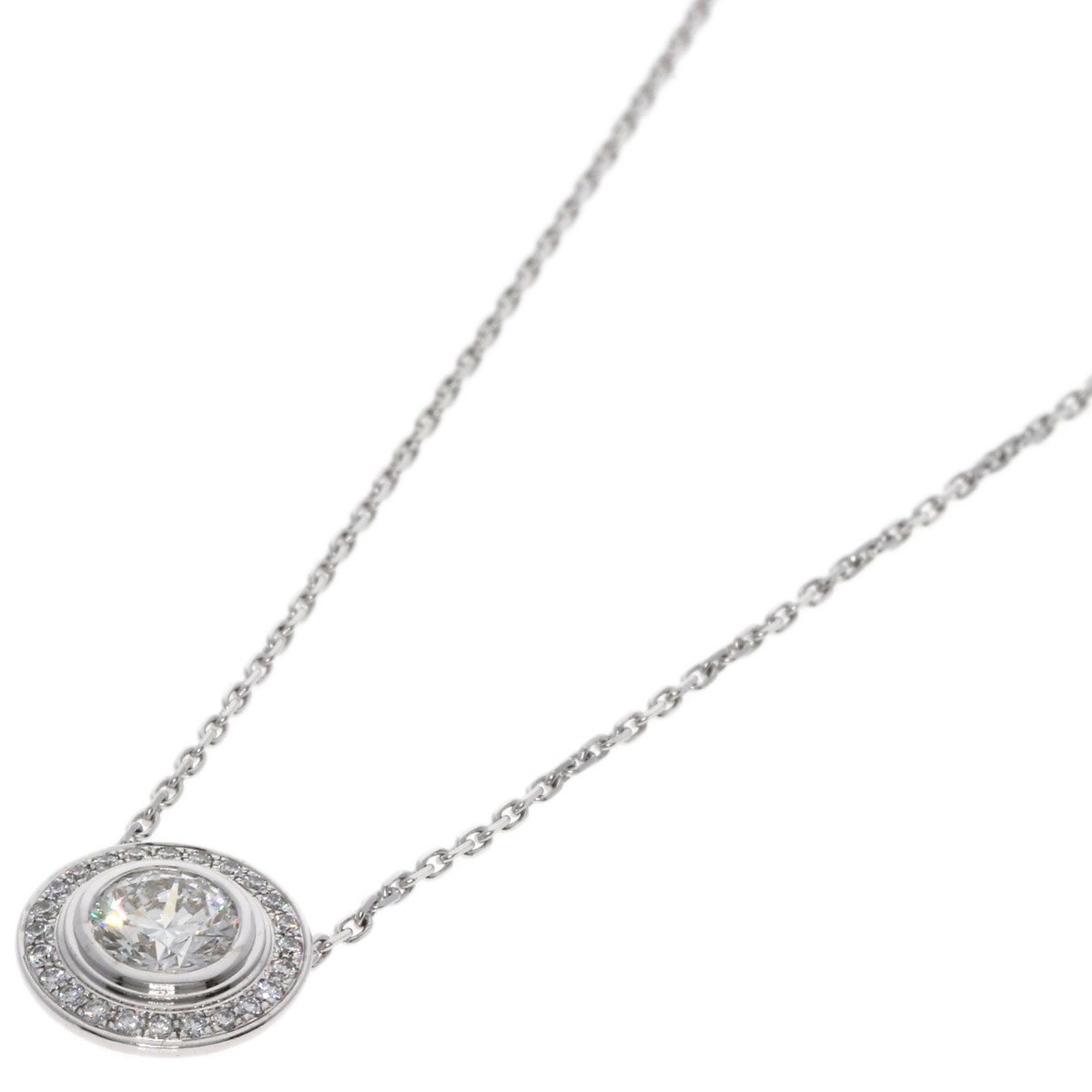 Cartier D'Amour Diamond Necklace K18 White Gold Women's CARTIER