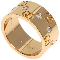 Gucci Icon Wide Diamond #13 Ring, 18K Pink Gold, Women's, GUCCI