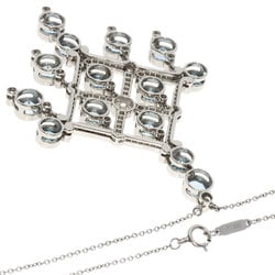 Tiffany Aquamarine Diamond Art Deco Necklace Platinum PT950 Women's TIFFANY&Co.