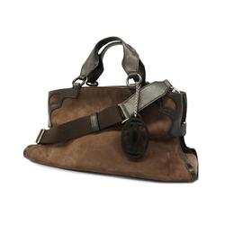 Cartier handbag Marcello suede leather brown ladies