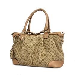Gucci Tote Bag Diamante 247902 Canvas Leather Beige Women's