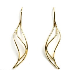 TIFFANY&Co. Tiffany K18YG Yellow Gold Wave Earrings Small 60101941 3.2g Women's