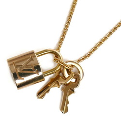 LOUIS VUITTON K18PG Pink Gold Pendant Lockit Necklace Q93341 7.2g 41cm Women's