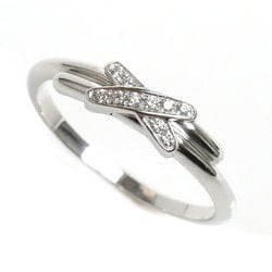 Chaumet K18WG Liens de Premier Diamond Ring, Diamond, Size 11.5, 52, 2.1g, Women's