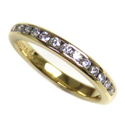 TIFFANY&Co. Tiffany K18YG Yellow Gold Half Eternity Diamond Ring, Diamond, Size 5.5, 2.4g, Women's