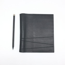 LOEWE notebook case, leather, black, with dedicated pencil