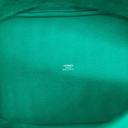 HERMES Picotin Lock MM Handbag Taurillon Clemence Leather Vert Vertigo Green