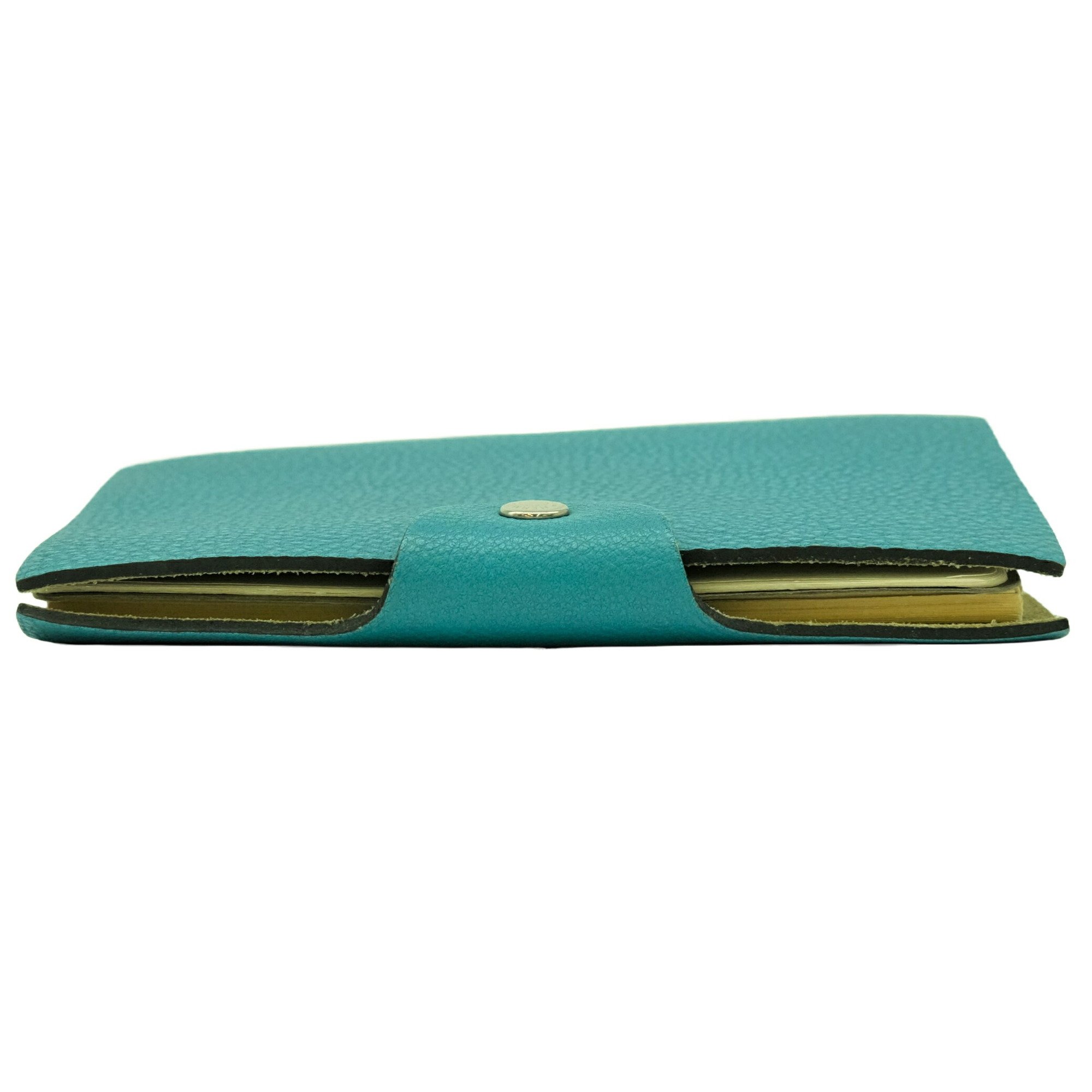 Hermes Ulysse PM Agenda Notebook Cover, Diary Taurillon Clemence, Blue Jean, Blue, Turquoise H Stamp