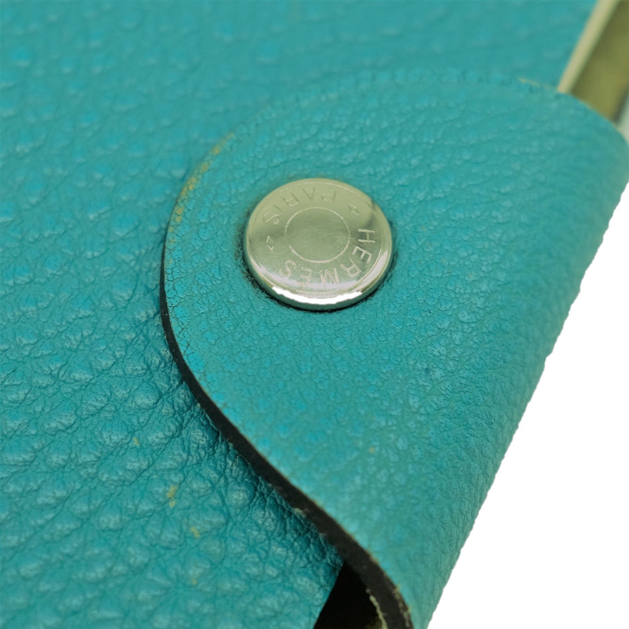 Hermes Ulysse PM Agenda Notebook Cover, Diary Taurillon Clemence, Blue Jean, Blue, Turquoise H Stamp