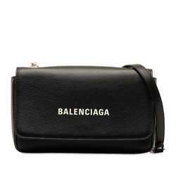 Balenciaga Everyday Shoulder Wallet Chain Bag 537387 Black Leather Women's BALENCIAGA